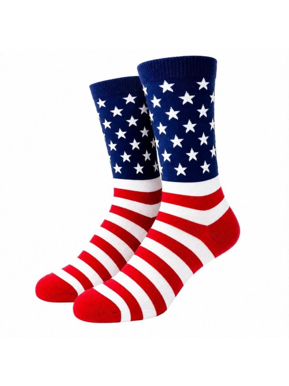 American Flag Crew Socks for Men & Women – Patriotic USA Stars & Stripes Athleti